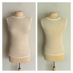 Anthro silk sheer knit top